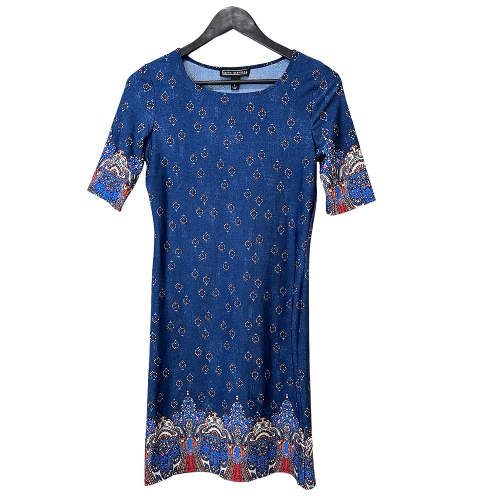 Karin Stevens Multi-Print Half Sleeve Dress
